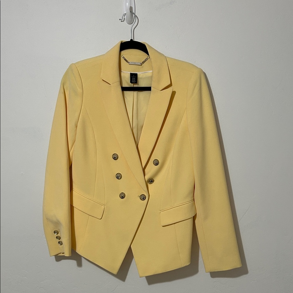 White House Black Market Yellow Blazer